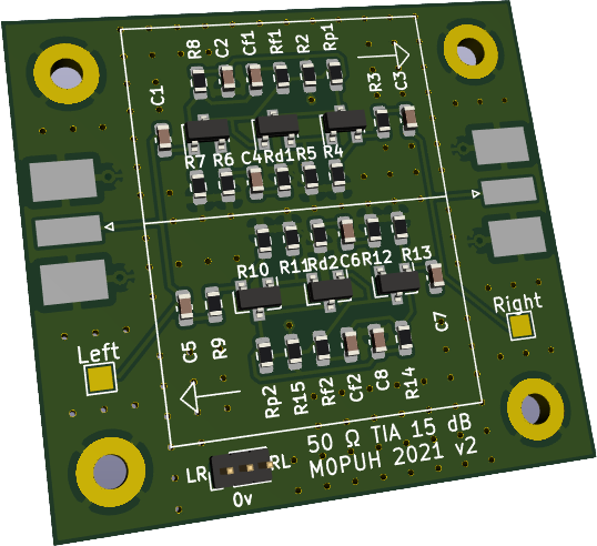 3D model of TIA board, version 2